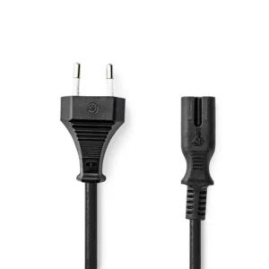 Nedis CEGL11040BK05 | Elektriciteitssnoer | 0,5 m | Eurostekker naar IEC-C7 | Zwart