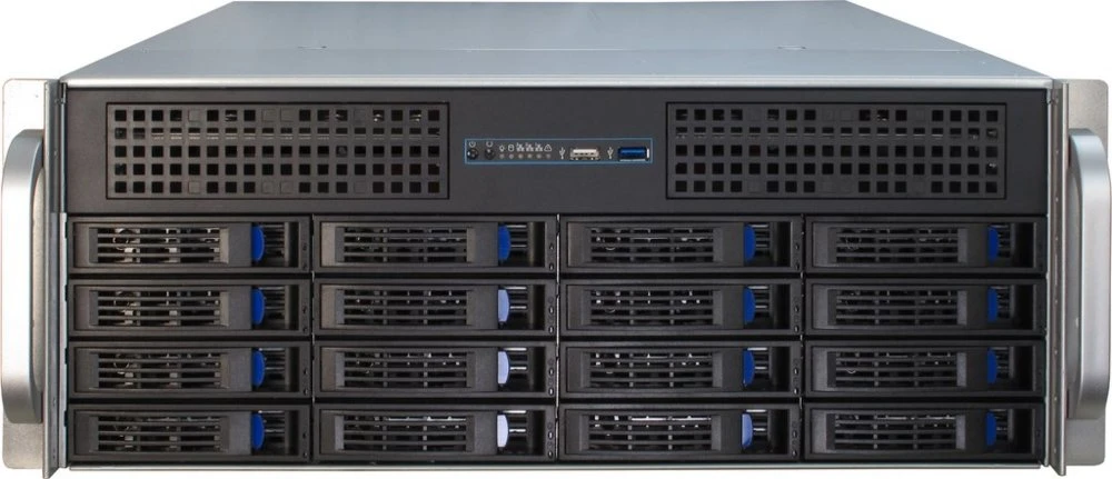 Inter-Tech 4U-4416L | Server Rack Case | Zwart/Zilver - Afbeelding 2