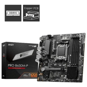 MSI PRO B650M-P | Socket AM5 | AMD B650 | 4xDDR5 | Micro-ATX | Moederbord