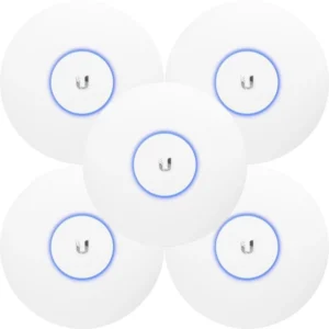 Ubiquiti UniFi UAP-AC-PRO (5-pack) | WiFi 5 Access Point (AC1750) | 1300 Mbit/s | PoE (met Adapter) | Inclusief Plafond- en Muurmontagebeugel
