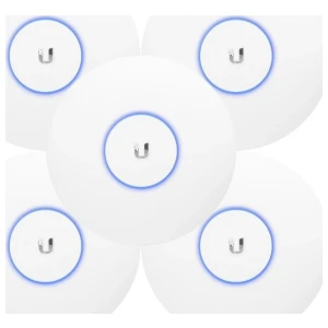 Ubiquiti UniFi UAP-AC-PRO (5-pack) | WiFi 5 Access Point (AC1750) | 1300 Mbit/s | PoE (met Adapter) | Inclusief Plafond- en Muurmontagebeugel