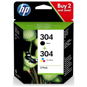 HP 304 | Originele Zwarte/Drie-Kleuren Inktcartridges | 2-Pack