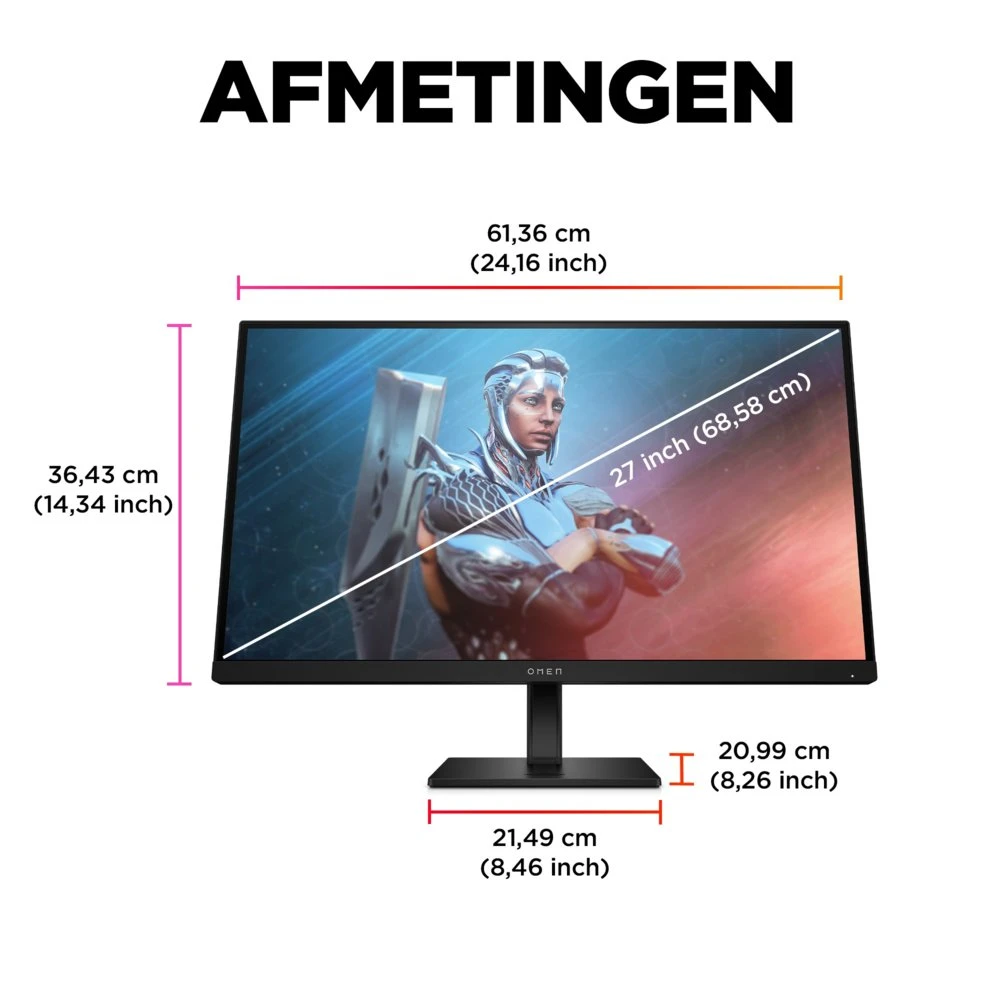 HP Omen 780F9AA 27" | 1920 x 1080 IPS | 165Hz | Gaming Monitor - Afbeelding 8
