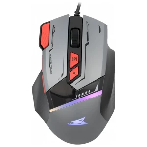Baracuda MANTA RGB | Bekabelde Gaming Muis | Rechtshandig | USB-A | 12800 DPI | Grijs