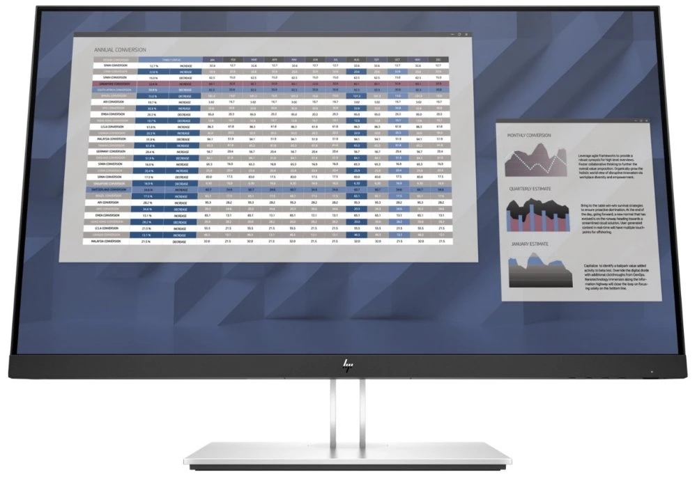 HP E-Series E27 G4 27" | 1920x1080 IPS | 60Hz | Full HD Monitor | Zwart