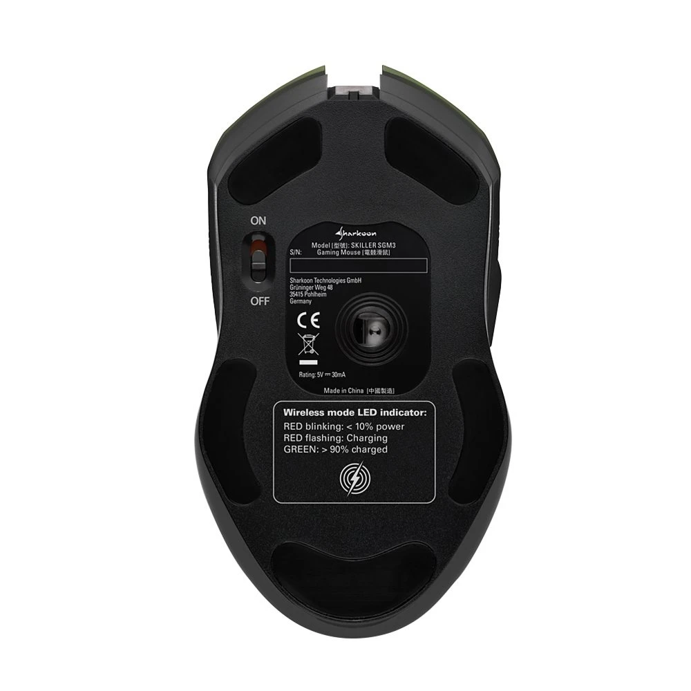 Sharkoon Skiller SGM3 | Draadloze Gaming Muis | Rechtshandig | RF + USB-A | 6000 DPI | Zwart - Afbeelding 5