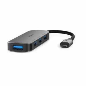 Nedis CCGB64220GY01 | Interface Hub USB 3.2 Gen 1 (3.1 Gen 1) | 1× USB-C naar 4× USB-A | 5 Gbps | Grijs