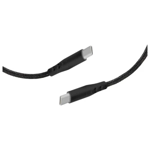 Mobiparts | USB-C naar USB-C Gevlochten Kabel | 2A | 1m | Zwart