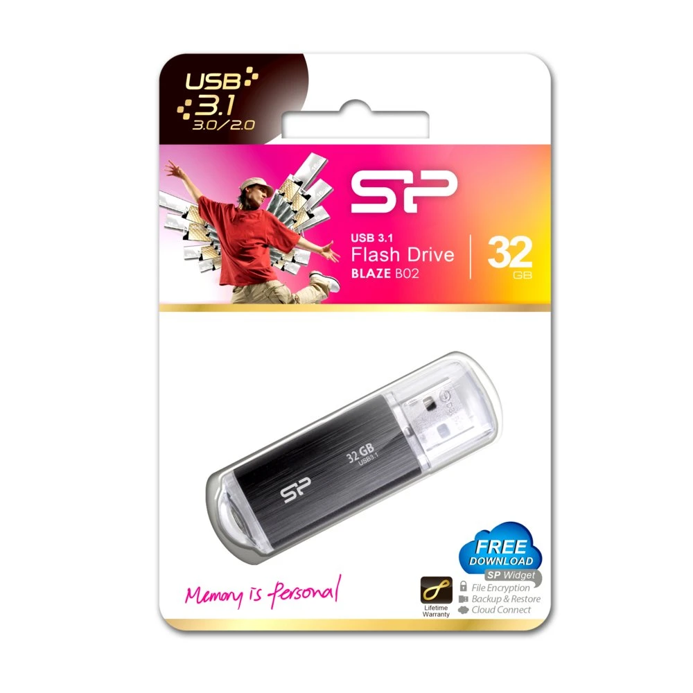 Silicon Power Blaze B02 | 32GB USB-A 3.2 Flash Drive | Zwart - Afbeelding 6