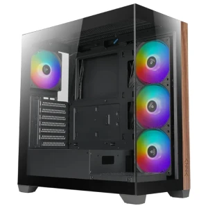 Case Azza Neptun 491 | Midi Tower | RGB | Zwart en Hout