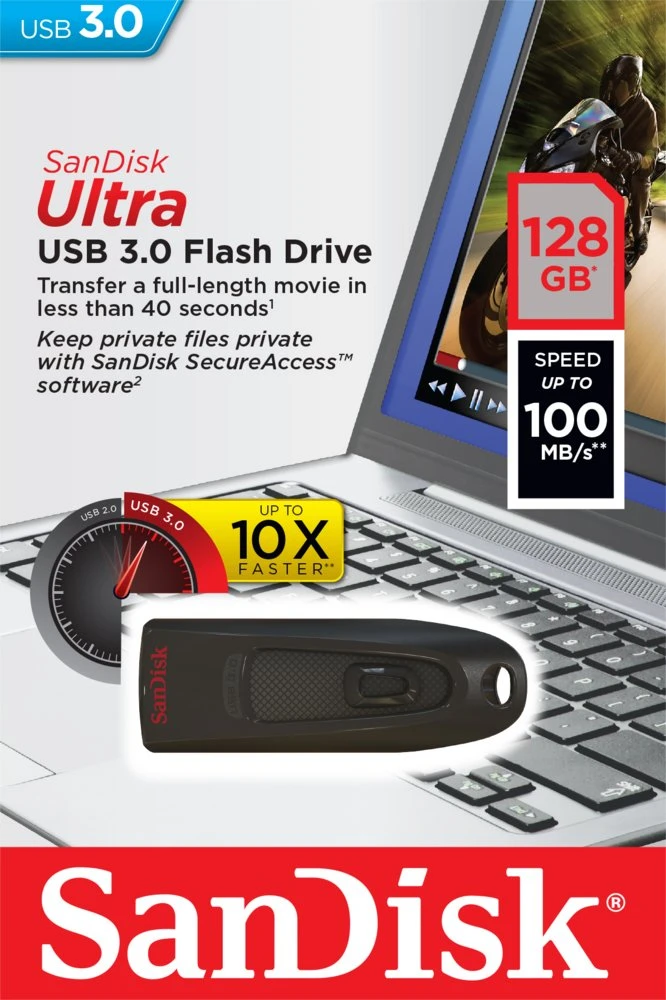 SanDisk Ultra | 128GB USB-A 3.2 Flash Drive | Zwart - Afbeelding 8