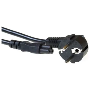ACT 230V aansluitkabel | Schuko male (haaks) naar C5 (haaks) | 230V / 6–10A | Zwart | 3 m