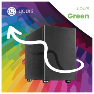 YOURS GREEN | AMD Ryzen 5 5500GT | 16GB RAM | 1TB SSD | HDMI | Windows 11 Professional | Small Form Factor Behuizing