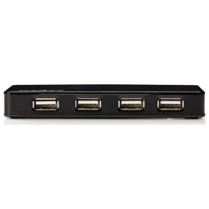 Nedis UHUBU2730BK | Interface Hub USB 2.0 | 7 poorten | Inclusief Adapter | Zwart