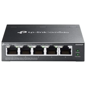 TP-Link Omada ES205GP | Managed Switch | 5x Gigabit Ethernet | 4x PoE | Zwart