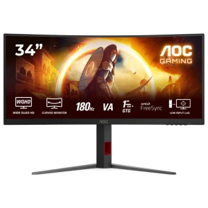 AOC CU34G4 | 34'' 3440x1440 VA | 180 Hz | 1 ms | DisplayPort & HDMI | Curved Ultrawide Gaming Monitor