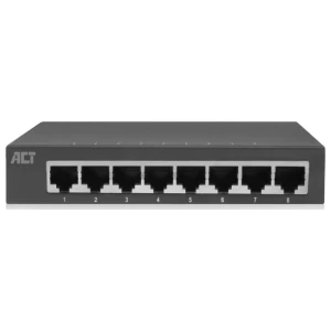 ACT AC4418 | Unmanaged Switch | 8 Poorten | Gigabit Ethernet | Grijs | Plug & Play
