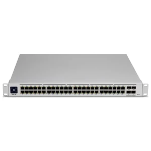 Ubiquiti UniFi USW-Pro-48-PoE Gen2 | Managed L2/L3 Switch | 48 Poorten | Gigabit Ethernet (10/100/1000 Mbps) | PoE++ | 1U Rackmount | Zilver