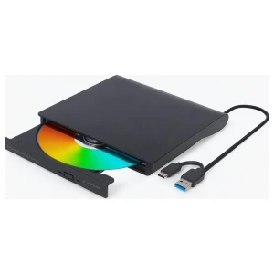 Gembird DVD-USB-031 | Externe DVD-Brander | 8x DVD | 24x CD | USB-C & USB 3.1 | Slimline | Zwart