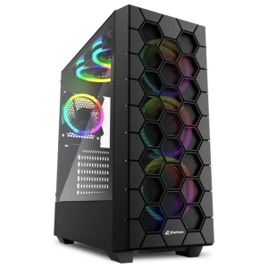 Sharkoon RGB HEX | Mid Tower Behuizing | Zwart | Met RGB-verlichting
