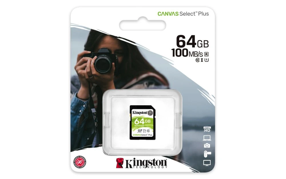 Kingston Canvas Select Plus | SDXC | 64GB | Class 10 | UHS-I U1 - Afbeelding 3