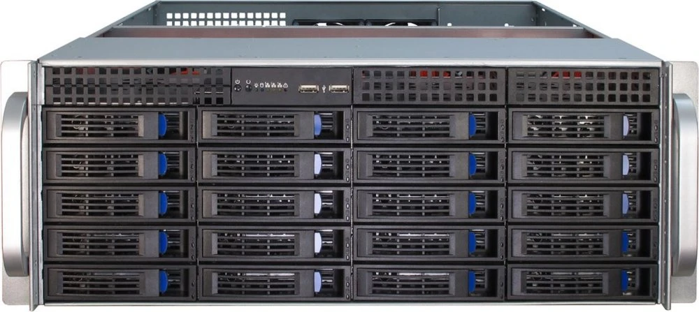 Inter-Tech IPC 4U-4420 | Server Rack Case | Zwart/Roestvrijstaal - Afbeelding 4