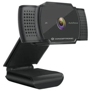 Conceptronic AMDIS02B | 2K Super HD Webcam | 5MP | 2592x1944 @30FPS | Autofocus | USB 2.0 | Ingebouwde Microfoon