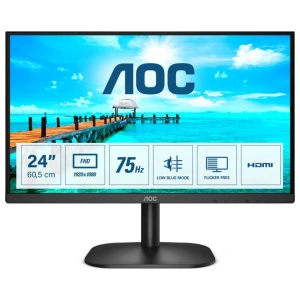 AOC 24B2XDM 23,8" | 1920x1080 Full HD VA | 75Hz | 4ms | 3-zijdig Randloos | Flicker-Free | Low Blue Light | Monitor | RENEWED
