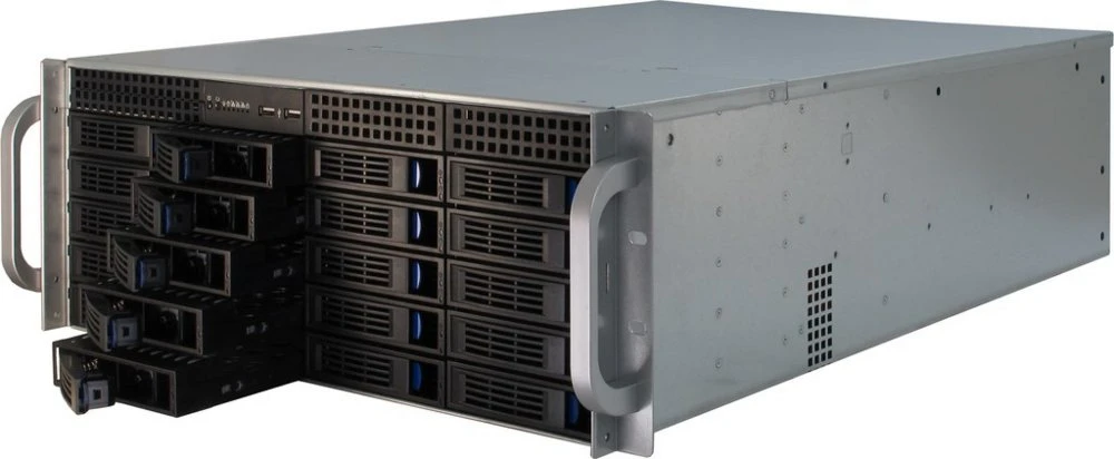 Inter-Tech IPC 4U-4420 | Server Rack Case | Zwart/Roestvrijstaal - Afbeelding 5