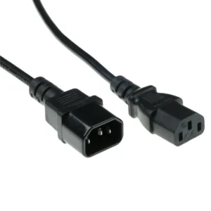 ACT 230V Aansluitkabel | C13 naar C14 | 1,8 m | Zwart | Stroomsnoer voor Apparatuur & UPS