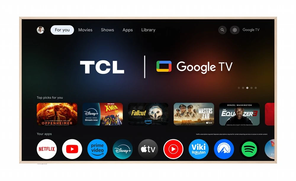 TCL NXTFRAME 55A300W | 55" 4K Ultra HD QLED Smart TV | Google TV | Dolby Vision | 120Hz | Slim Design - Afbeelding 6
