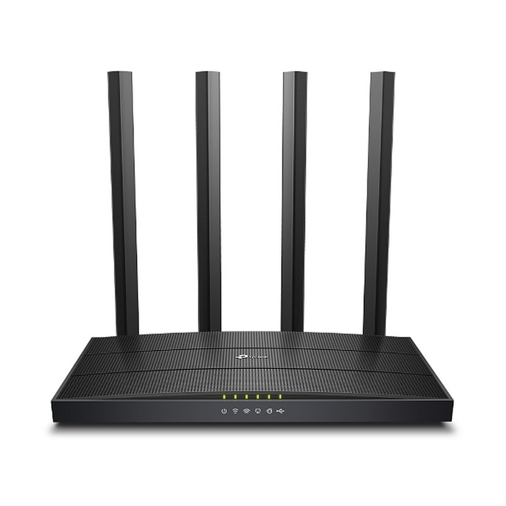 TP-Link Archer C6U | WiFi 5 Router (AC1200) | Dual-band 2.4 GHz / 5 GHz | Gigabit Ethernet | Zwart
