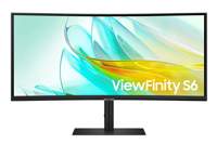 Samsung ViewFinity S6 S65UC | 34" UltraWide Curved Monitor | 100Hz | USB-C Dock | Ethernet | 90W Power Delivery | KVM Switch
