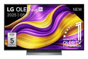 LG OLED48G56LS | 48'' OLED evo AI G5 Smart TV | 4K Ultra HD 165Hz | webOS 25 | WiFi | Zwart | Inclusief standaard