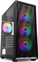 Sharkoon VK4 Rainbow | ATX Midi Tower | Tempered Glass | 4x 120 mm Rainbow LED | Zwart | Behuizing