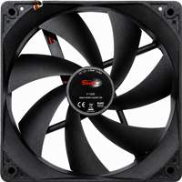 Inter-Tech Sinan F-120-S | 120mm Case Fan | 3-Pin | Zwart