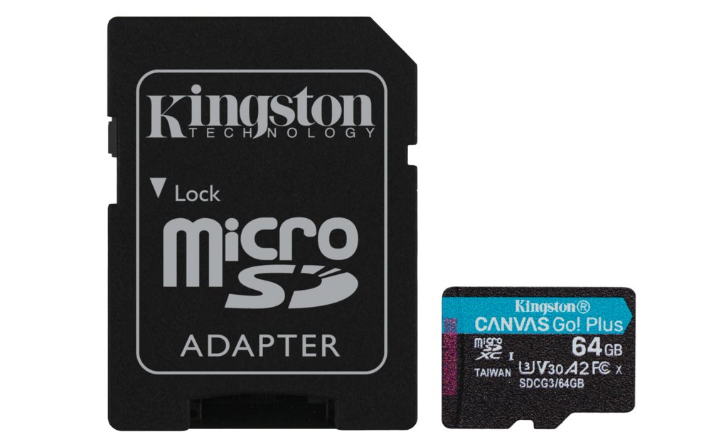 Kingston Canvas Go! Plus | MicroSDXC | 64GB | Class 10 | UHS-I U3