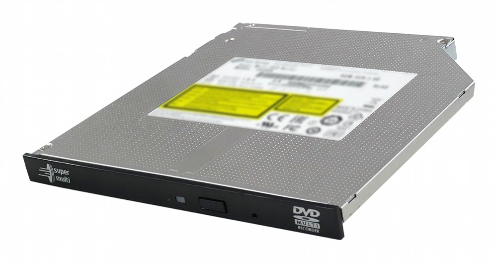 Hitachi-LG GUD1N | Interne Slimline DVD±RW-brander | SATA | 8x | Dual Layer | M-DISC | 9,5 mm | Zwart